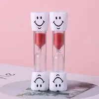 Children Kids Toothbrush Timer 3 Minutes 2 Minutes Smile Sandglass Tooth Brushing Hourglass Gift Sand Clock 2