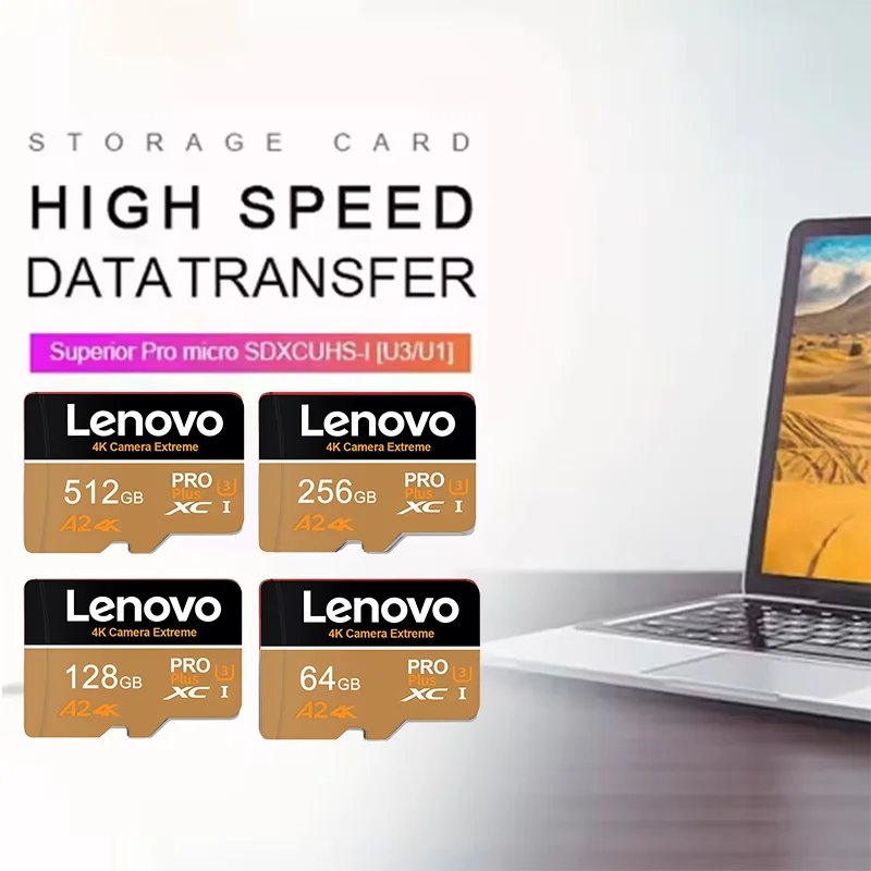 레노버 고속 카드 512GB 게임 SD 메모리 카드 256GB 마이크로 TF SD 카드 128GB 64GB 비디오 TF 카드 카메라 감시 장치용