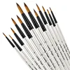 12pcs Premium Round Point Paint Brushes Set Soft Nylon Tips Paintbrush For Watercolor Oil Acrylic Face Body Crafts Rock Painting 1