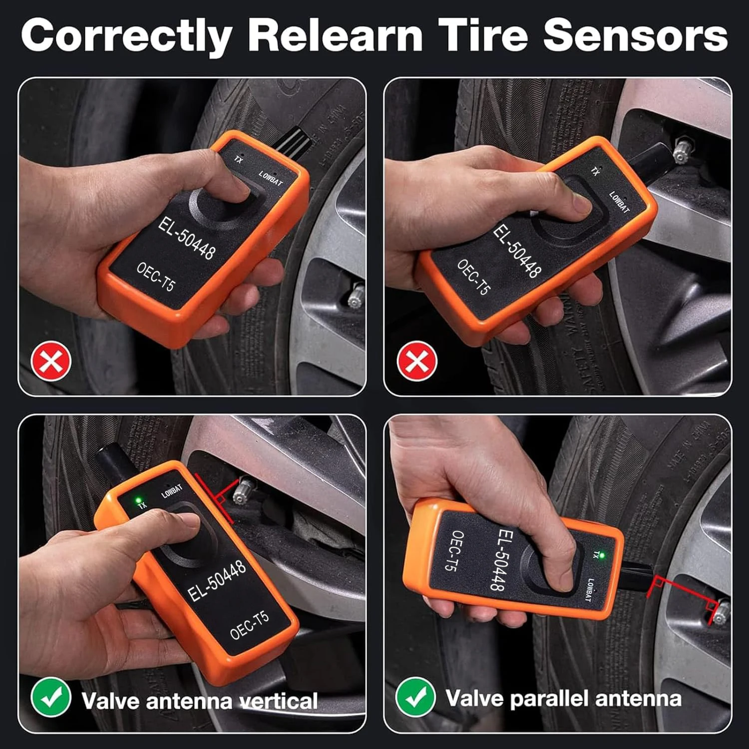 TPMS Relearn Tool EL-50448–Activate GM/Opel Sensors Without Scan Tool Works on Chevrolet,Buick,Cadillac