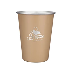 Portable Stainless Steel Insulated Travel Mug with Lid - 300ML, Ideal for Hot and Cold Beverages (Mud colour)