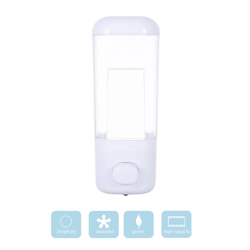 500/1000ML Soap Lotion Dispenser Wall-Mount Liquid Soap Pump Dispenser Multifunction Manual Soap Dispenser for Bathroom Washroom