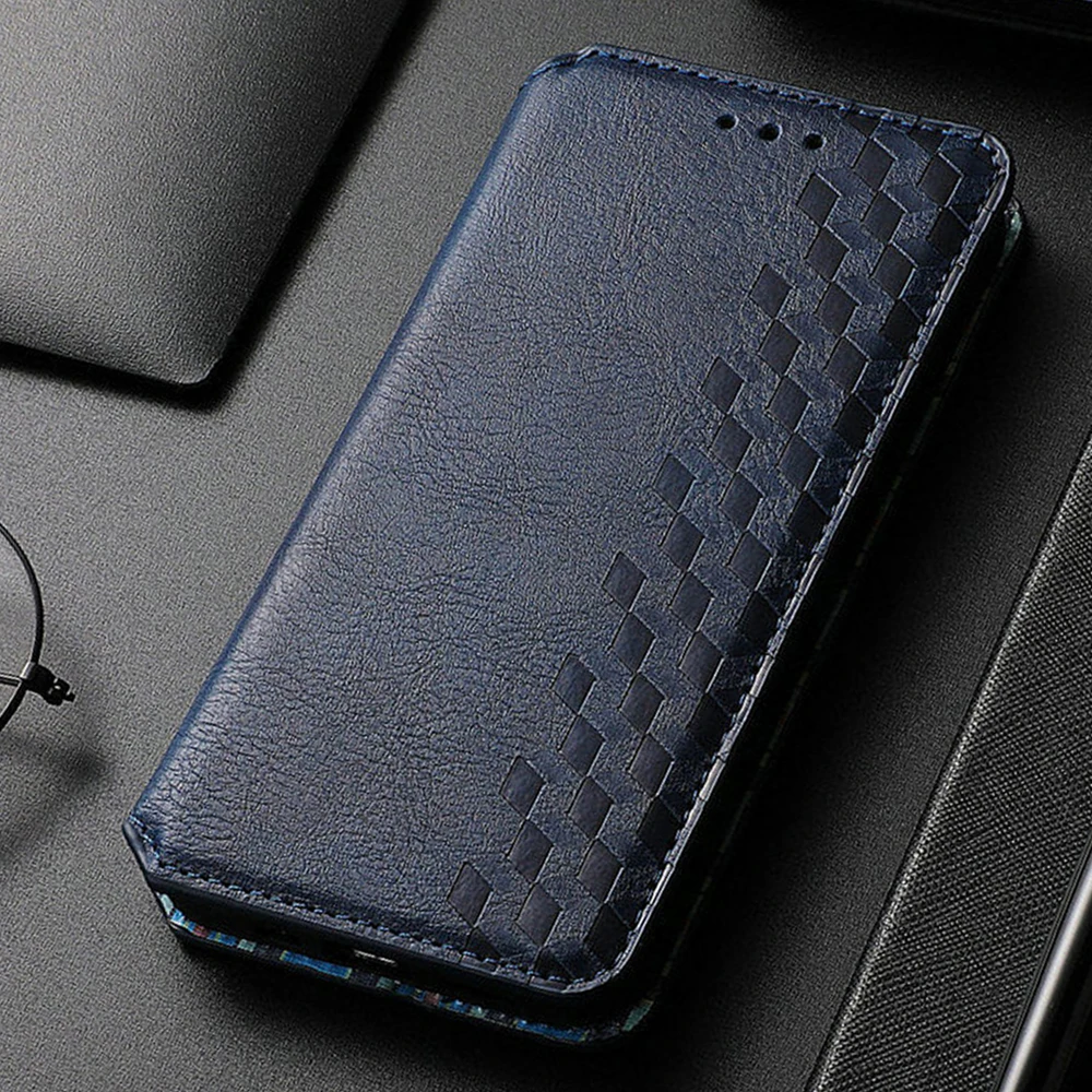 Magnetic Flip Wallet Leather Case - 360° Protective Book Cover