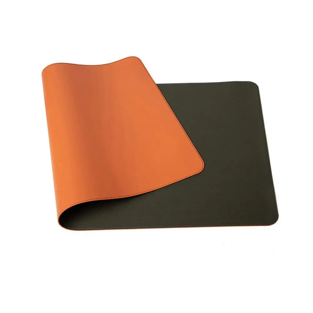 Mouse Pad Gaming Mousepad Stain Resistant PVC Strap Design Faux Leather Decorative Smooth Surface Desk Keyboard Mat