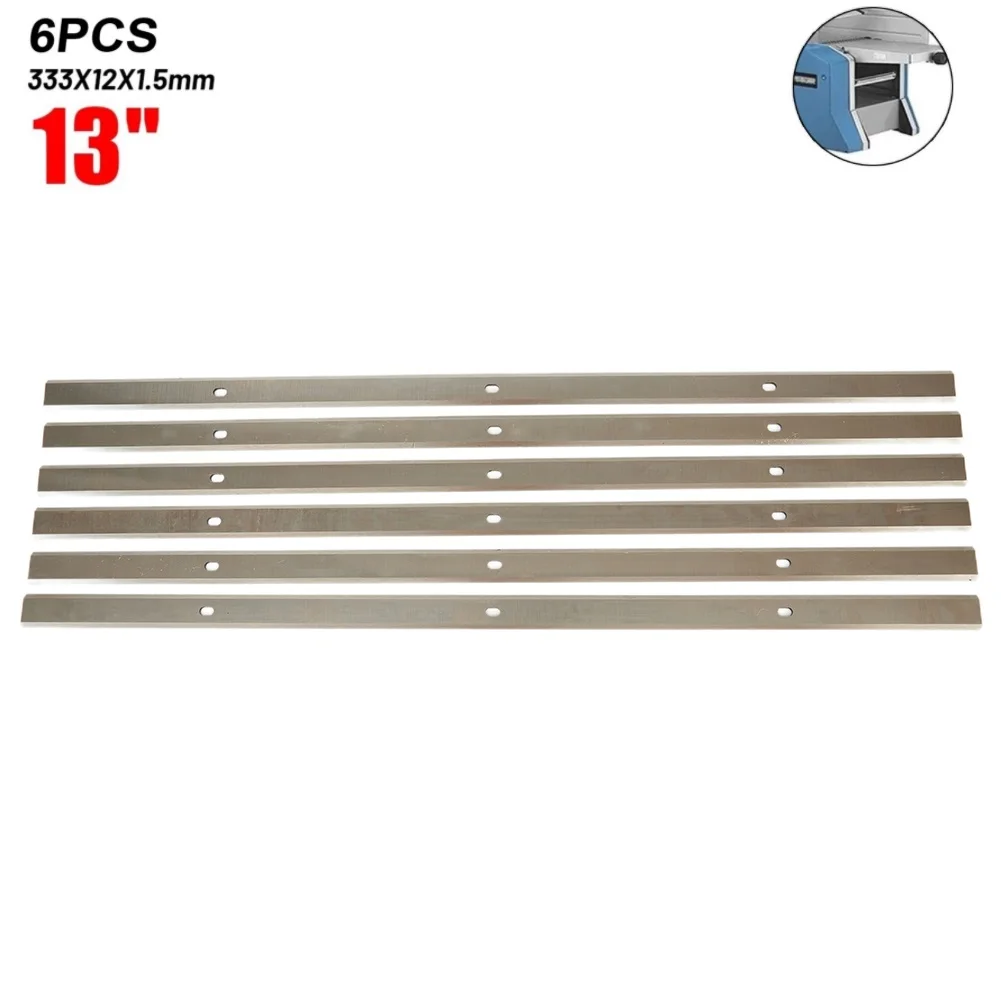 6pcs Planer Blades 13\\\"1/2\\\" Double Edge For Metabo Dh330 Dh316 Hss High Speed Steel