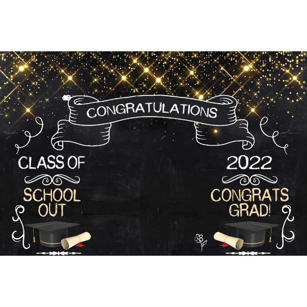 Yeele Graduation Party Backdrop Class of 2022 Black Golden Glitter Light Bokeh Photography Background Congrats Grad Banner Decor camera cleaning kit Photo Studio Supplies