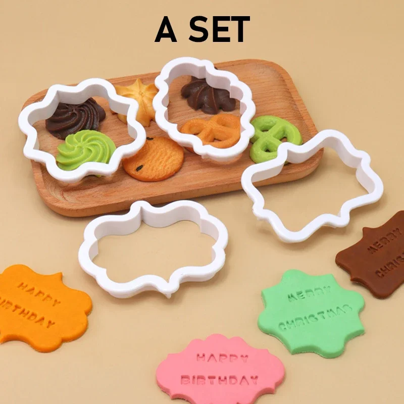 Cookie Cutters Biscuit Mould Cake Decorating Tools Letters Baking Tools 4PCS