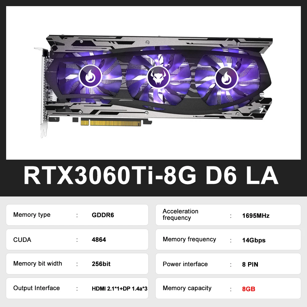 Yeston nova placa gráfica gddr6 nvidia rtx 3060 12g gaming gpu