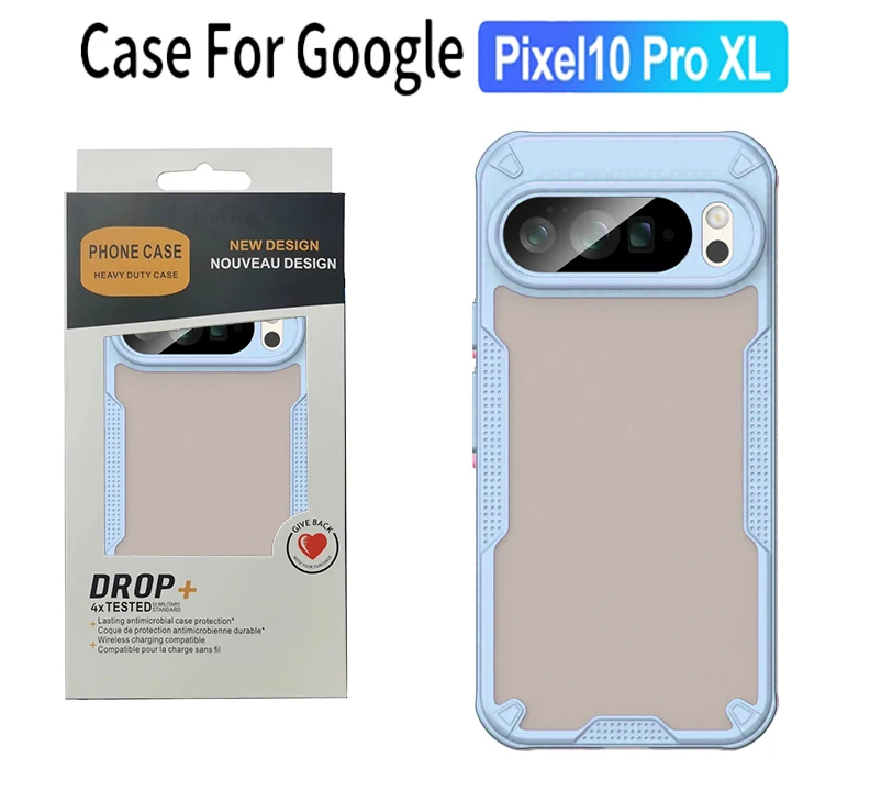 Frosted Matte Translucent Armor Phone Case with Hybrid Rugged Anti-fall Lens Protector Cover