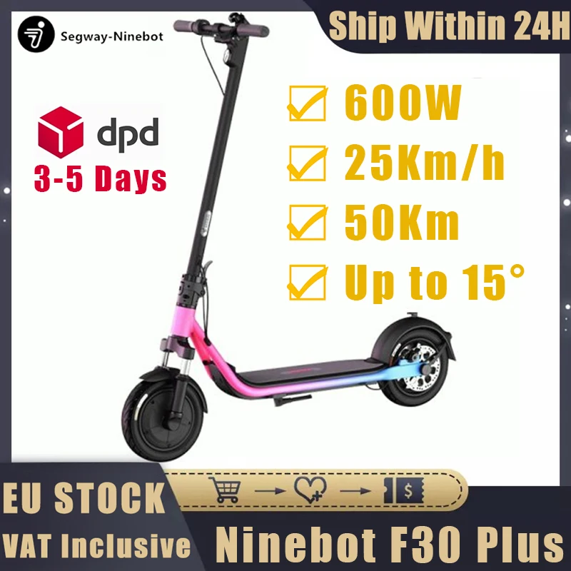 Eu Stock Nuovo Originale Ninebot Di Segway F30 Plus Scooter Elettrico 600W Potenza 25 Km/H Velocità Massima Kickscooter Skateboard