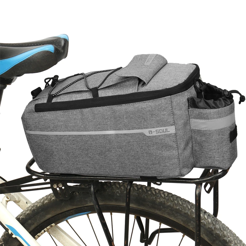 Bike Rack Bag 1pc Waterproof Cycling Trunk Cooler Bag Folding Rear Pannier For Mountain Bikes Strap Design Reflective Strip bike bag bicycle bag bike accessory bike storage box