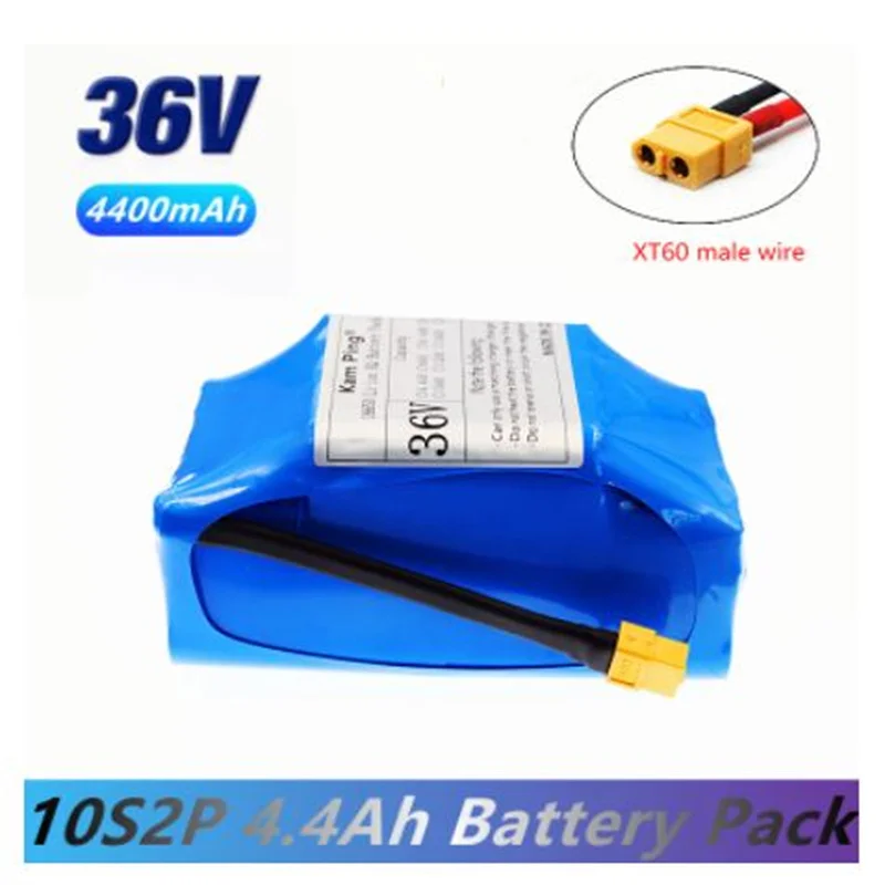 

Electric scooter 18650 lithium Battery pack 36v 4.4Ah 4400mAh 10s2p Rechargeable scooters Hoverboard Batteries built-in 20A BMS