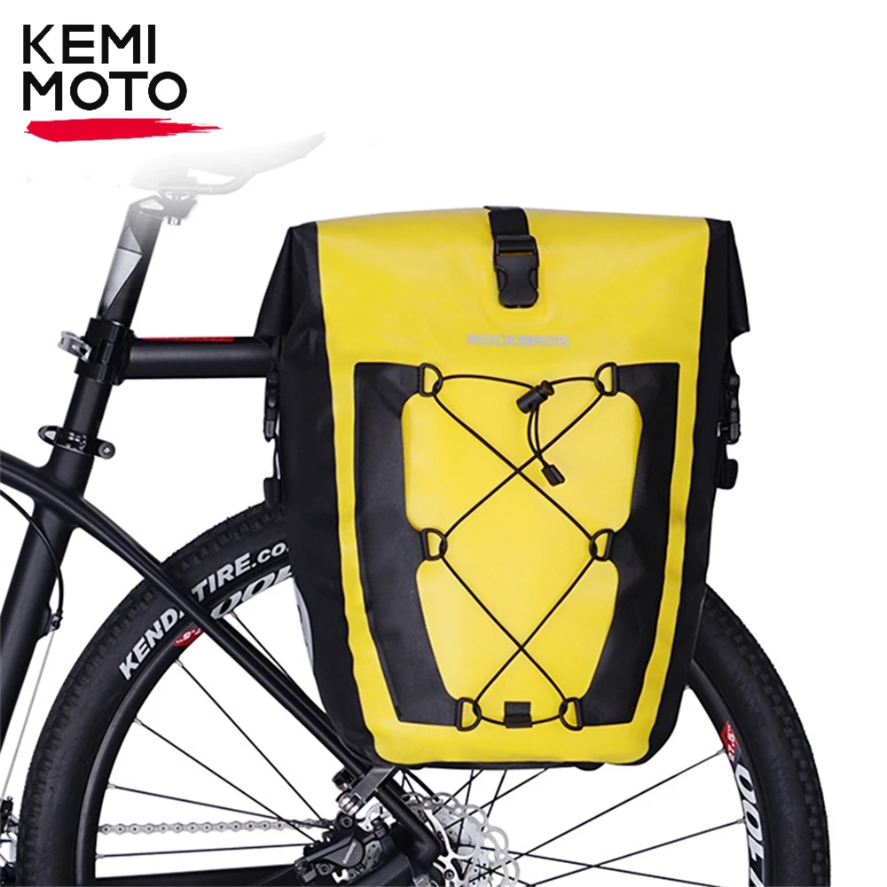 Universal 30L Bike Rear Rack Bag Panniers Waterproof Saddlebag for