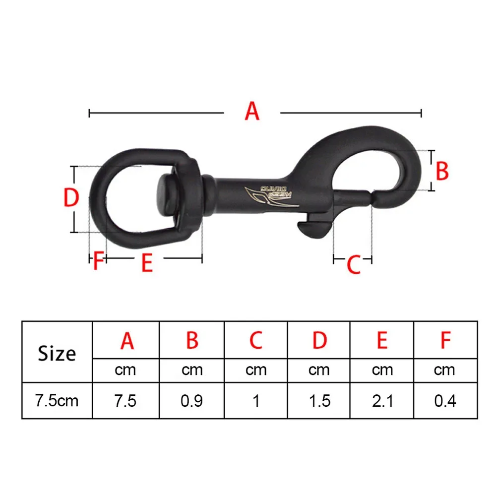 Quickdraw Stainless Steel Diving Hook Single/Double Swivel Hooks Scuba Camping Diving Pets Haulage String Hook Pool Accessories 4