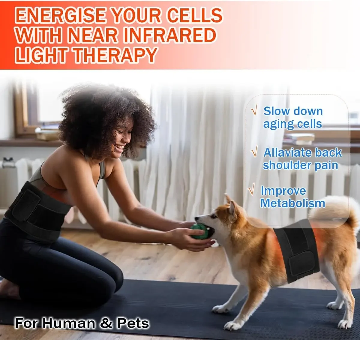 Red Infrared Light Therapy Pad LED Beauty Devices for Face and Body Back Knee Ha