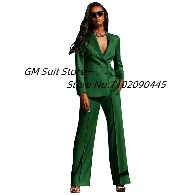 Women Double Breasted Tuxedos Bridal Wedding Pants Suit Slim Fit костюм женский Evening Party Prom Jacket