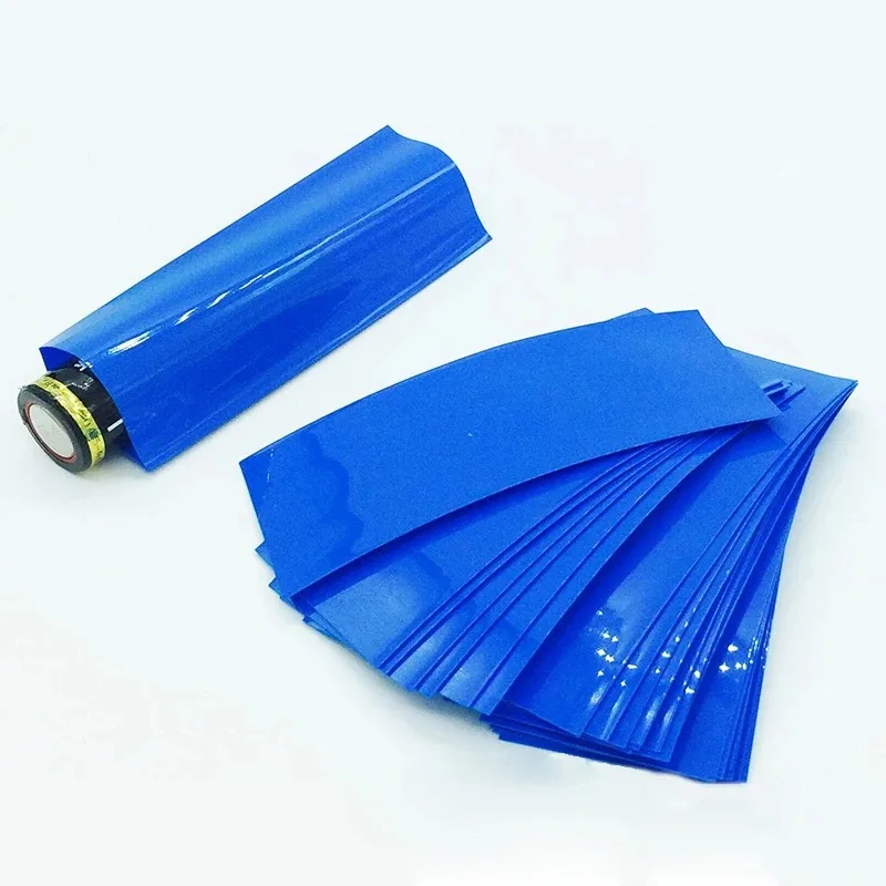 Heat Shrink Tubing 100Pcs Flat PVC For 18650 Lithium Battery