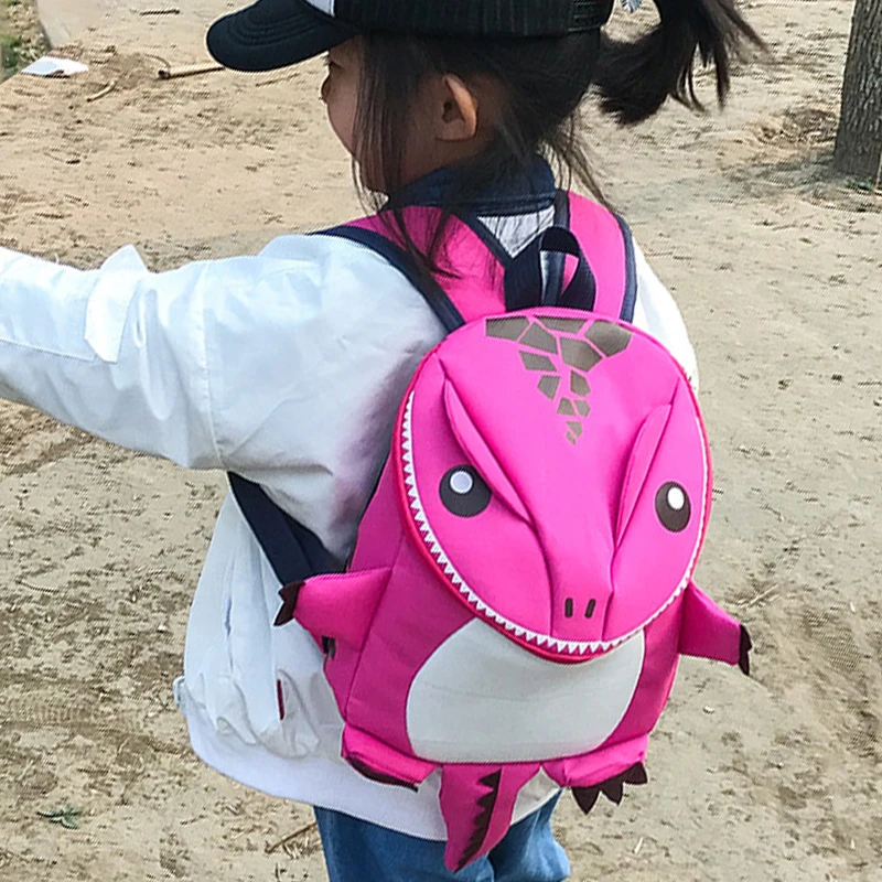 New Cartoon Dinosaur Baby School Bag Girl Kindergarten Oxford Cloth SchoolBag Boy Waterproof Child Animal Backpack Travel Bag 4
