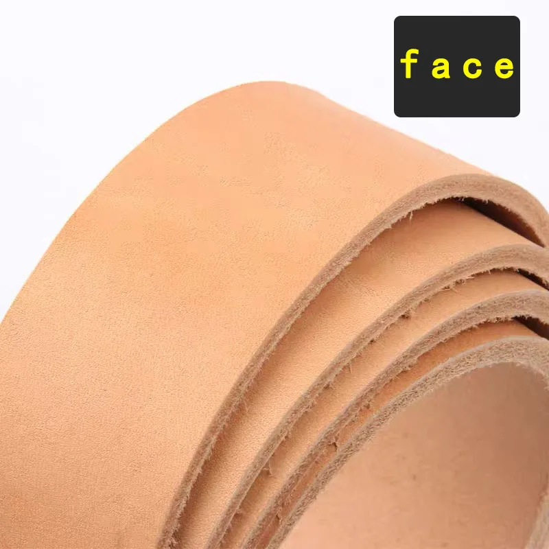 순수 소 가죽 원래 색상 야채 무두질 가죽 벨트 스트립 여성과 남성을위한 반제품 머리없는 바지 벨트 수제 DIY