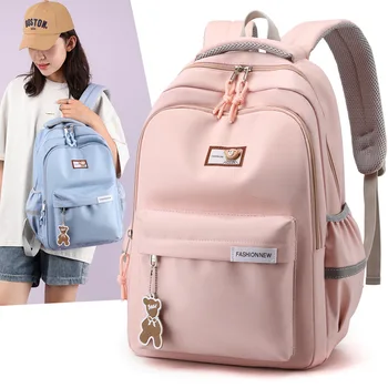 Teenagers Backpack for Girls Junior High School Students Grade 3-6 Light Weight Campus Shoulder Backpack Large Capacity Backpack 1