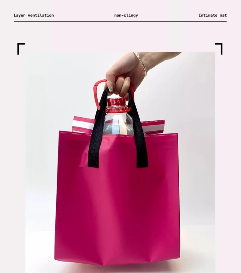 10pcs Green Insulated Tote Bags Non Woven Fabric Reusable Shopping Bags for Food Delive... - UGI Packaging