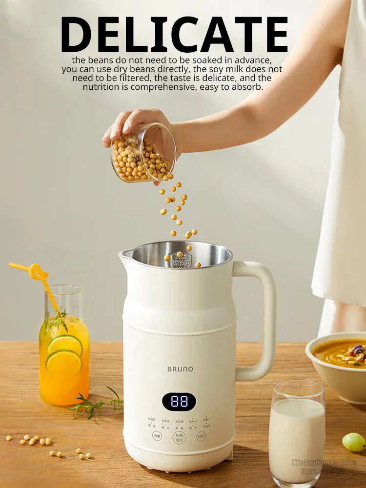 Bruno-家庭用多機能豆乳メーカー,ミキサー,壁掛け,オプションの