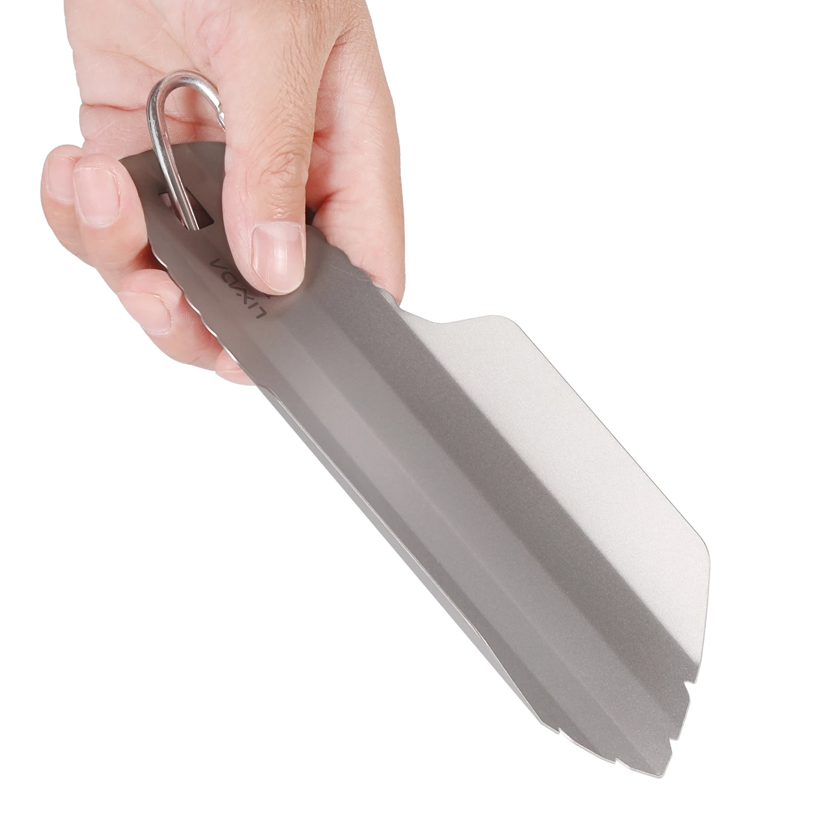 Lixada Titanium Garden Hand Serrated Shovel Outdoor Camping Hiking Backpacking Trowel with Clip Hand Shovel Outdoor Tools garden hand shovel