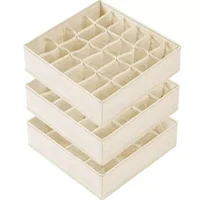 Organisateurs de sous-vêtements d'armoires et de tiroirs, garde-robe, organisateur de soutien-gorge pour sous-vêtements, chaussettes, pantalons, boîte de rangement pliable pour la maison 6