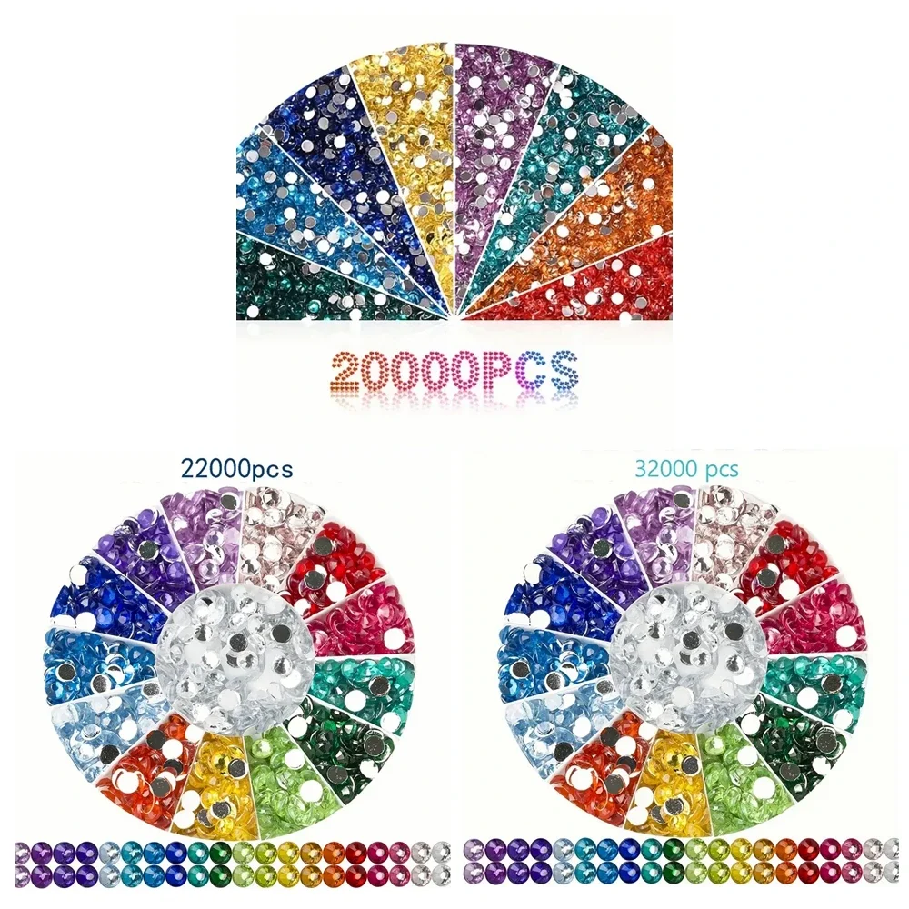 20000-32000pcs-Set-Diamond-Art-Crystal-Beads-Only-Random-Color-Each ...