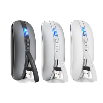 Dual Mode Wireless Bluetooth-compatible Silent Mouse USB 2.4G 2400DPI Noiseless Mute Mouse Type-C Charging For PC Laptop Mice