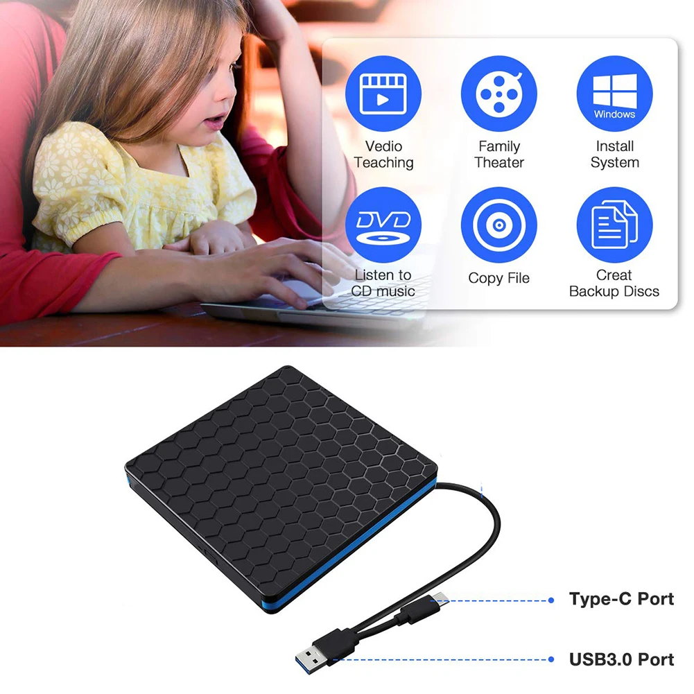 USB 3.0 C Ÿ  DVD RW    ũ ̺,   DVD , Ʈ PC ũž ÷  ÷