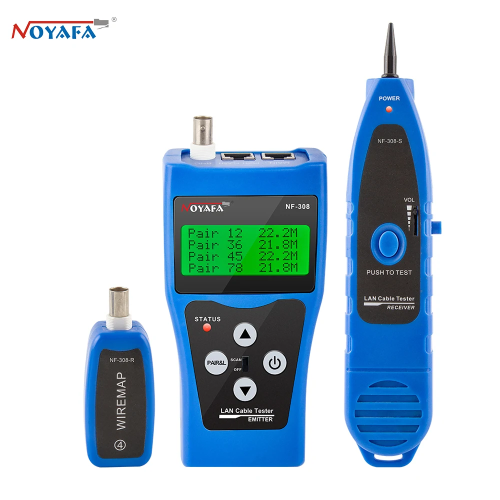 NOYAFA NF-308 측정 네트워크 LAN 케이블 길이 케이블 연속성 테스트..
