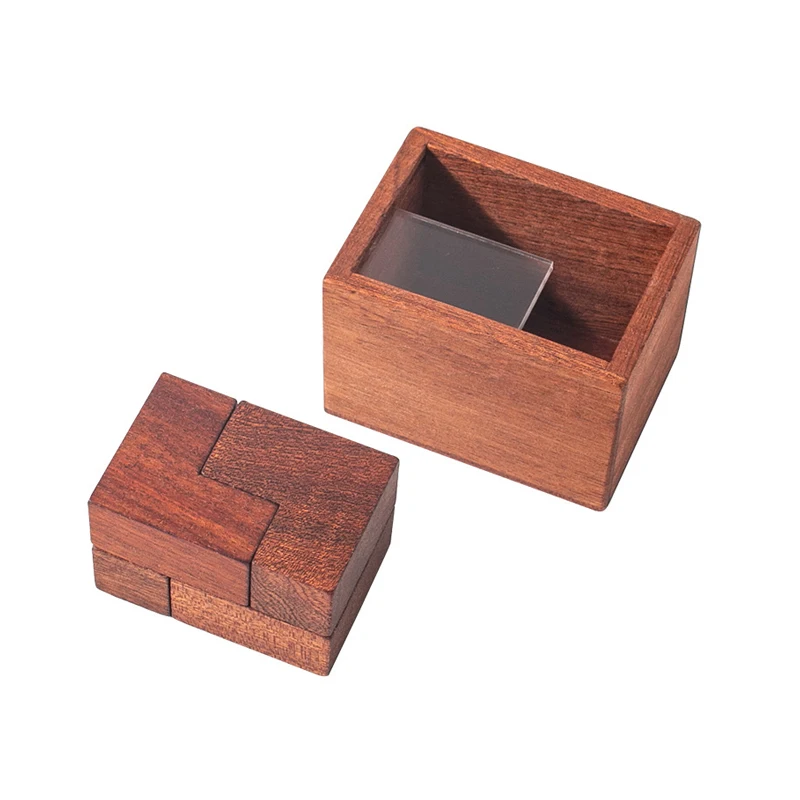 Challenging Wooden Brain Teaser Puzzle Box - Unique Gift