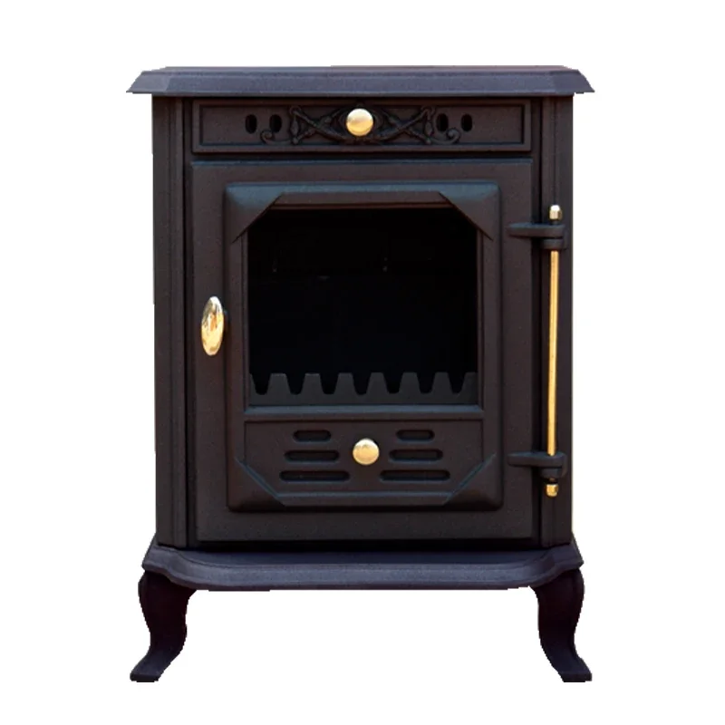 Traditional style cast iron Indoor stove wood burning stove with oven 2