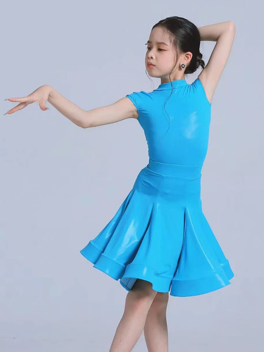New Latin Dance Competition Clothing For Girls Professional Sleeveless Tops Split Skirts Suit Chacha Latin Costumes DN18110