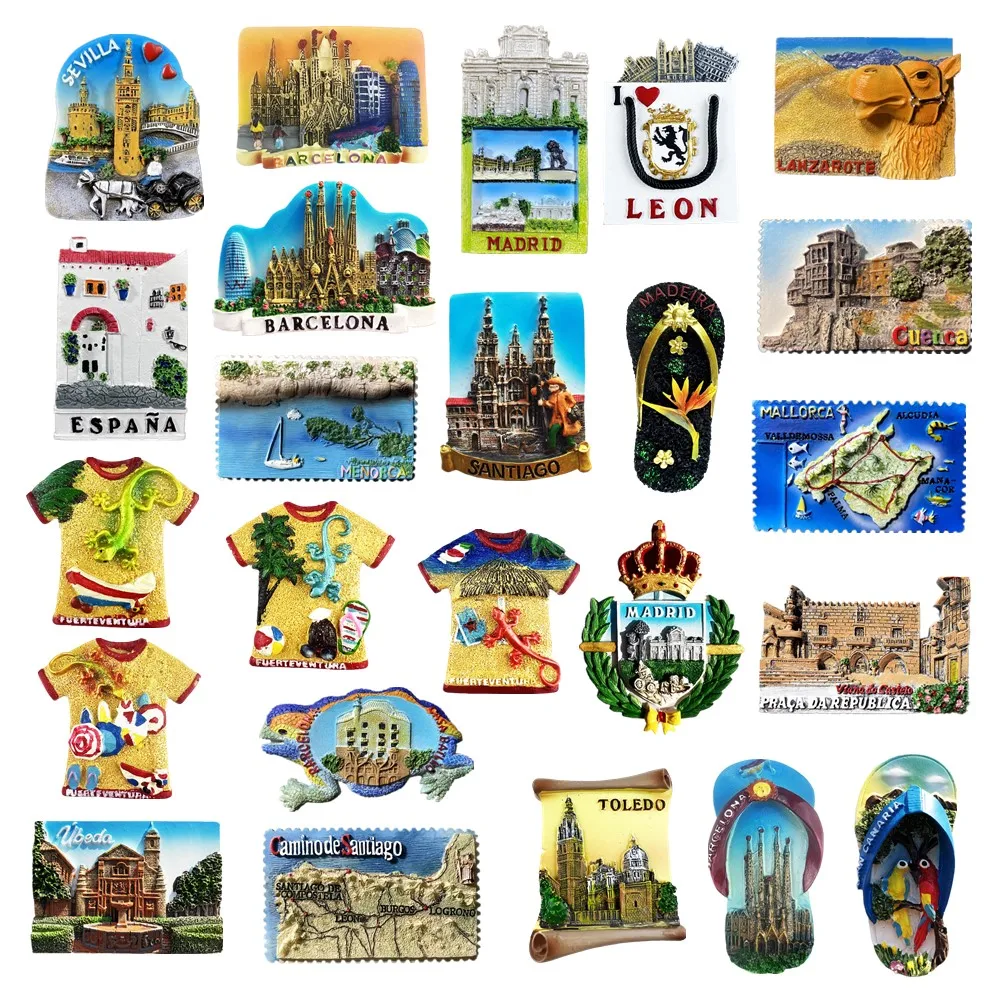 Fridge Magnet Spain, Barcelona, Sevilla Landmark Icon 3D Model for Travel  Souvenir Gift, Kitchen Home Decoration, Collections 