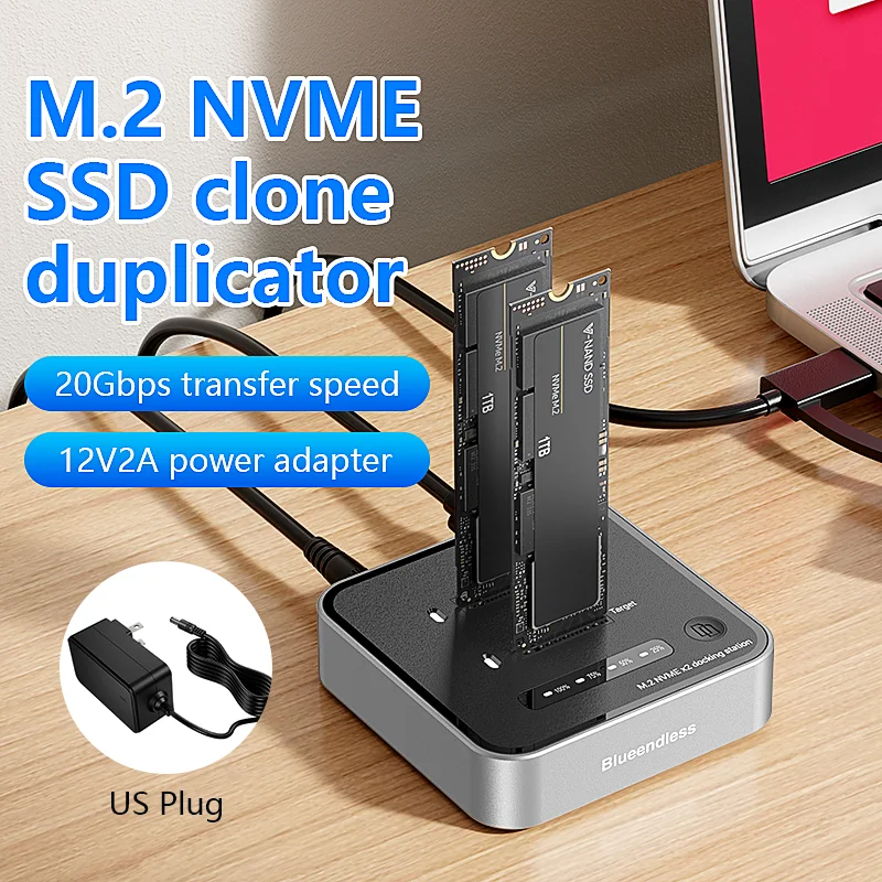 ตัวเลือกสินค้า อุปกรณ์คัดลอก SSD M.2 NVMe แบบออฟไลน์ USB 3.2 Type-C
