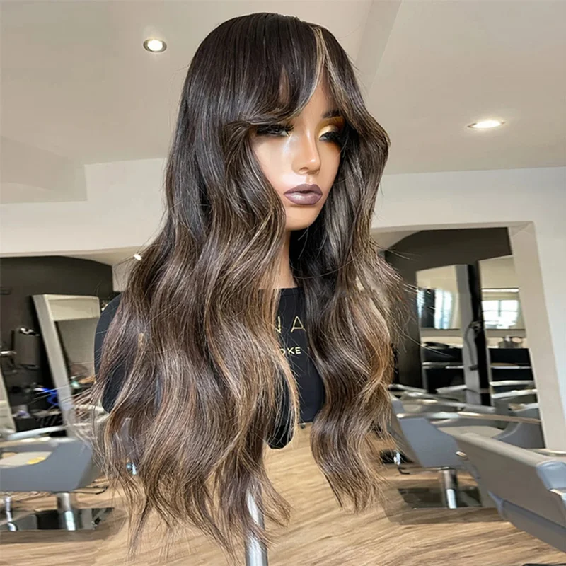 Ombre Brown Body Wave 30inch 5x5 Silk Base Glueless Soft Jewish Human Hair Wig With Baby Hair HD Lace European Preplucked human hair wig