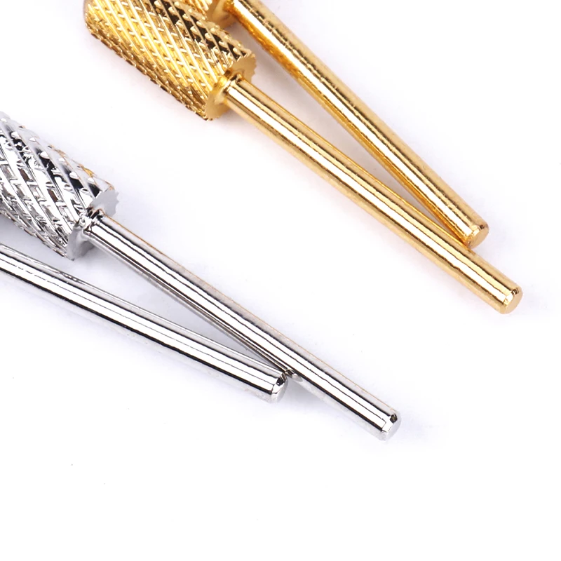 Polishing manicure tungsten steel grinding head single cylindrical bald type polishing drill polishing manicure tools 4