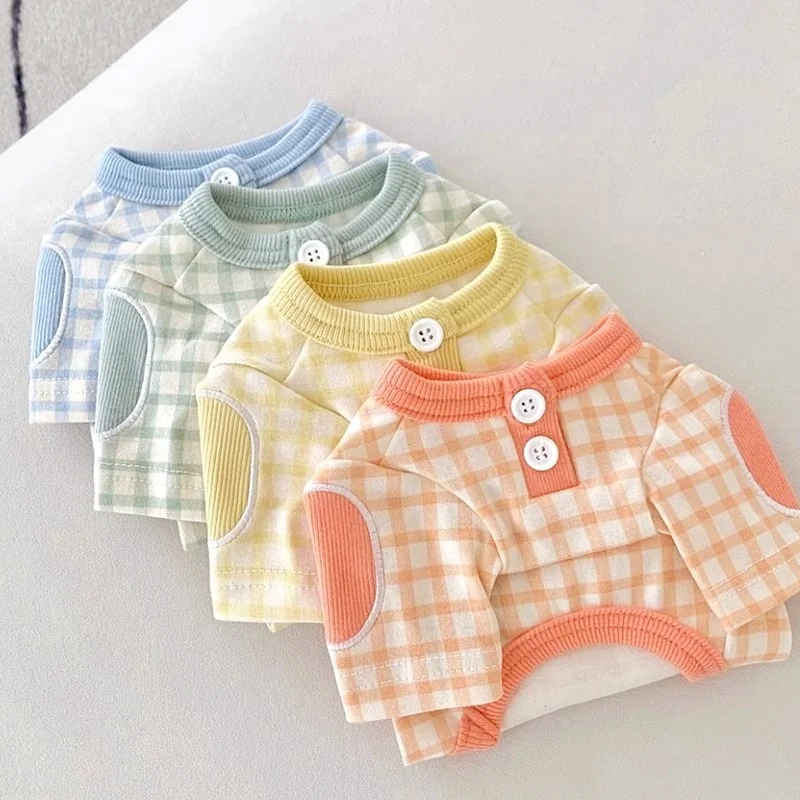 Fashion Breathable Thin Dog T-Shirt for Small Medium Dogs Summer Pet Pullovers Cute Plaid Cat Shirt Chihuahua Dog Clothes, pet dog shirt