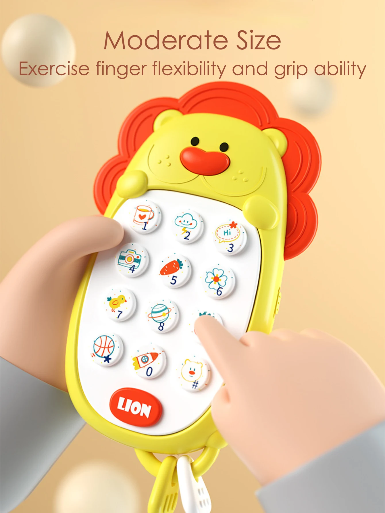 Children's Mobile Phone Toy Can Chew on Babies Early Education Toy Baby Model Music Travel Comfortable cell phone toy learning toys