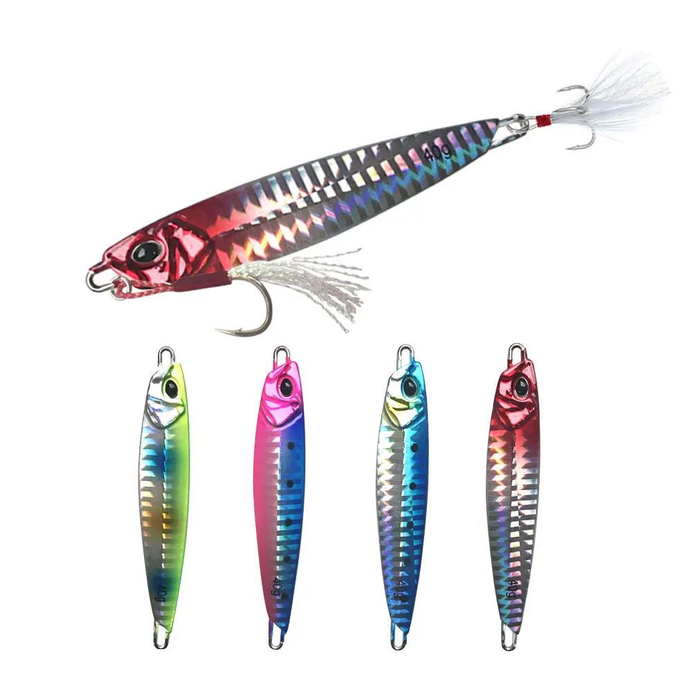 

AS Spoon Shore Cast Jigs Slow Pesca 30g35g50g80g With Glow Hooks Artificial Bait Leurre Fishing Sea Bass Metal Lure Angler