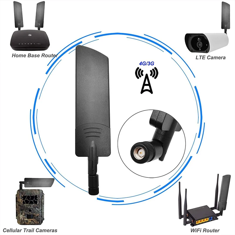 1PCS 고이득 22dBi 실내 공중 라우터 안테나 신호 증폭용 600-6000MHz 5G 4G LTE 3G GSM SMA TS9 WiFi 전방향