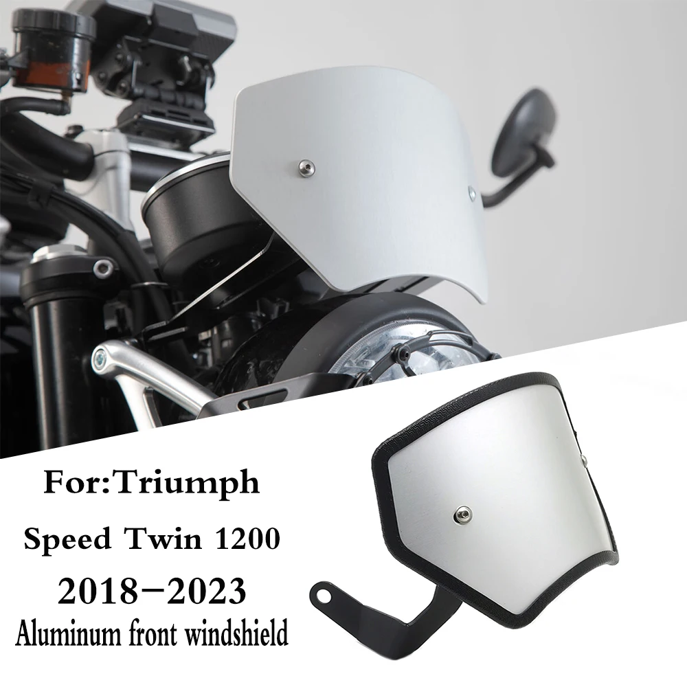 

Алюминиевый передний экран ветрового стекла для Speed Twin 1200 SpeedTwin1200 2018-2023 CNC, ветровой экран, аксессуары для мотоциклов