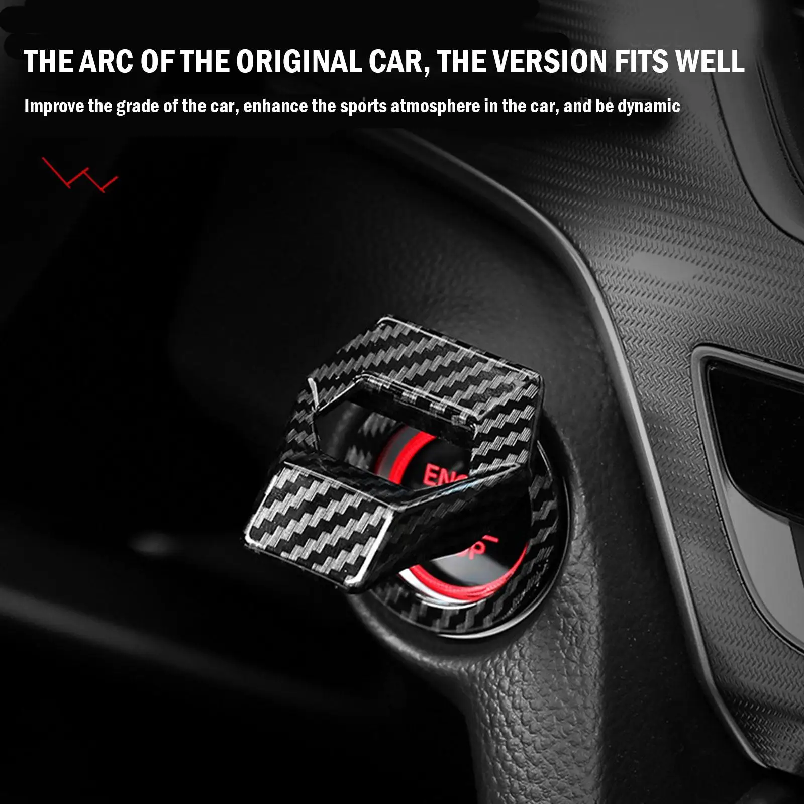 Car Engine Start Stop Switch Button Cover Decorative Auto Accessories Push Button Sticky Cover Car Interior Car-Styling car start button cover car start button car start stop button