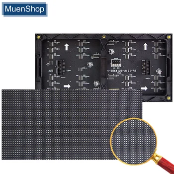P4 실내 LED 디스플레이 모듈, SMD RGB 풀 컬러 LED 디스플레이 패널 모듈, 256x128m, 64x32 도트, 16 스캔, 무료 배송