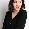 Women Cardigans Autumn Winter 2023 Single Breasted V-neck Knitted Sweater Fashion Short Knitwear Solid Jumpers 5