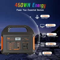 jsdsolar Générateur solaire portable 300W 500W 110V220V avec lumière LED, batterie solaire d'urgence pour la maison, le camping en plein air 2