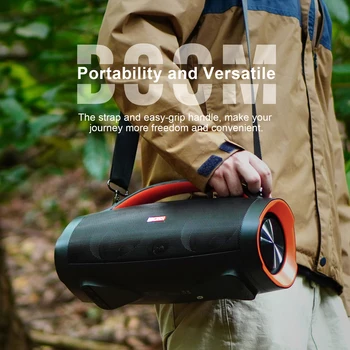 DOSS Bluetooth 5.3 Speaker Extreme Boom Pro 100W Stereo Sound Bass Subwoofer Sound Box IPX6 Waterproof Outdoor Portable Speakers 5