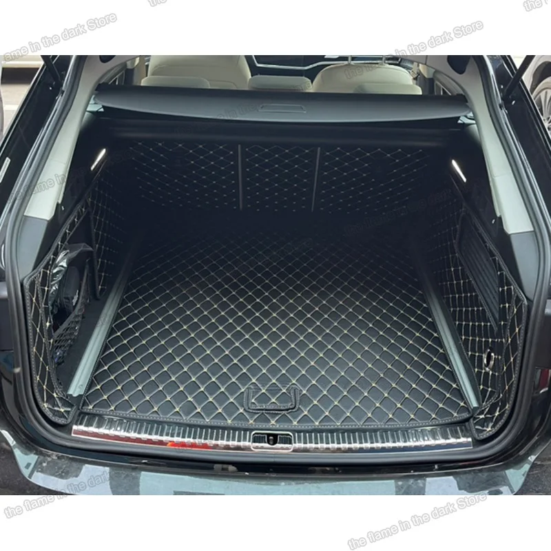  Tapis Doublure Tapis Coffre Voiture en Cuir pour Audi